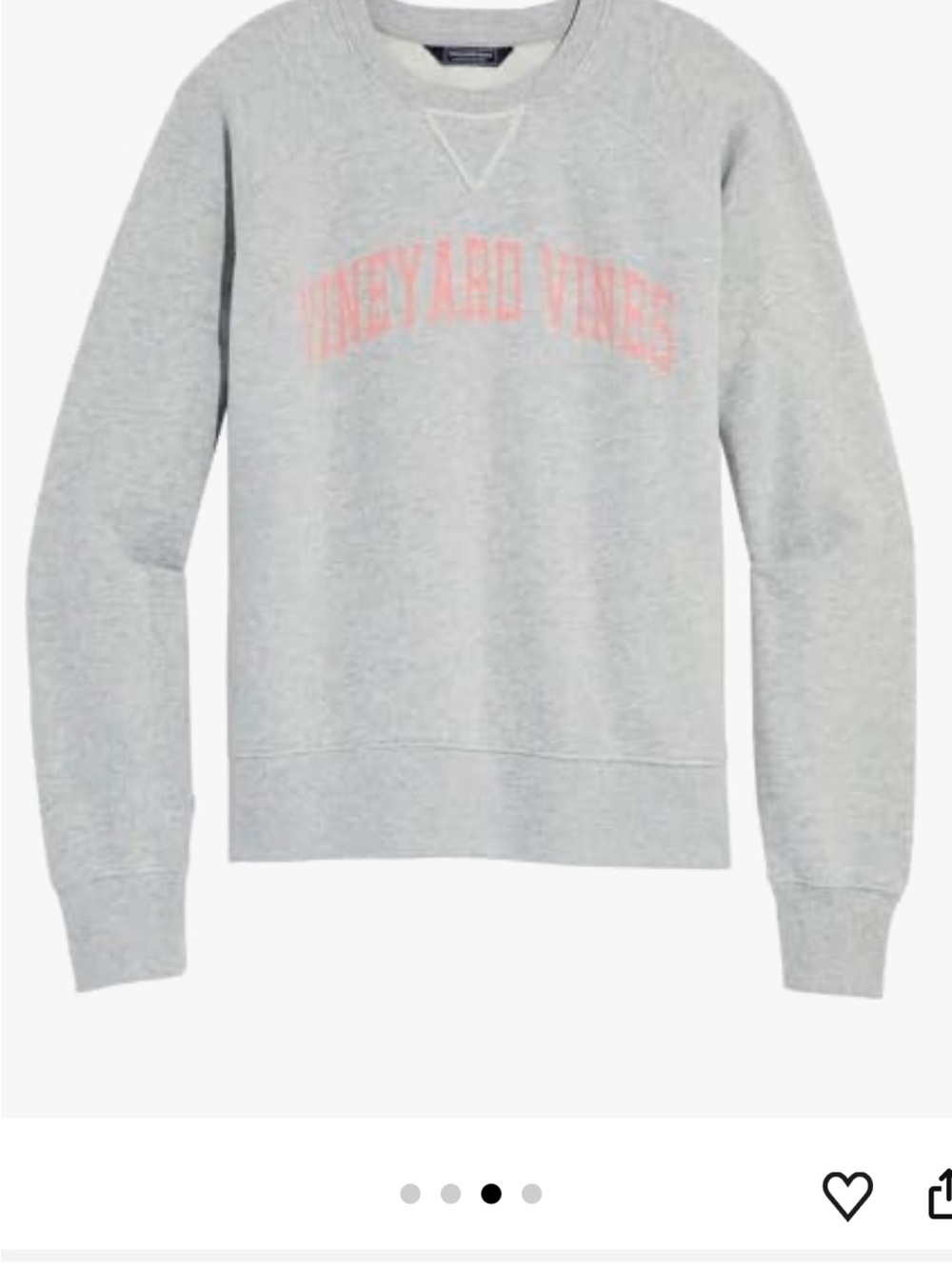 Vineyard Vines Women’s Heather Gray Pullover XL Sweatshirt with Pink Logo - Picture 2 of 8